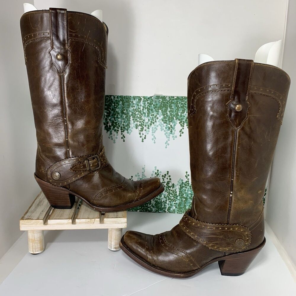 Leather Corral Western Boots Cowboy Cowgirl Size 7.5 Women - Picture 5 of 16
